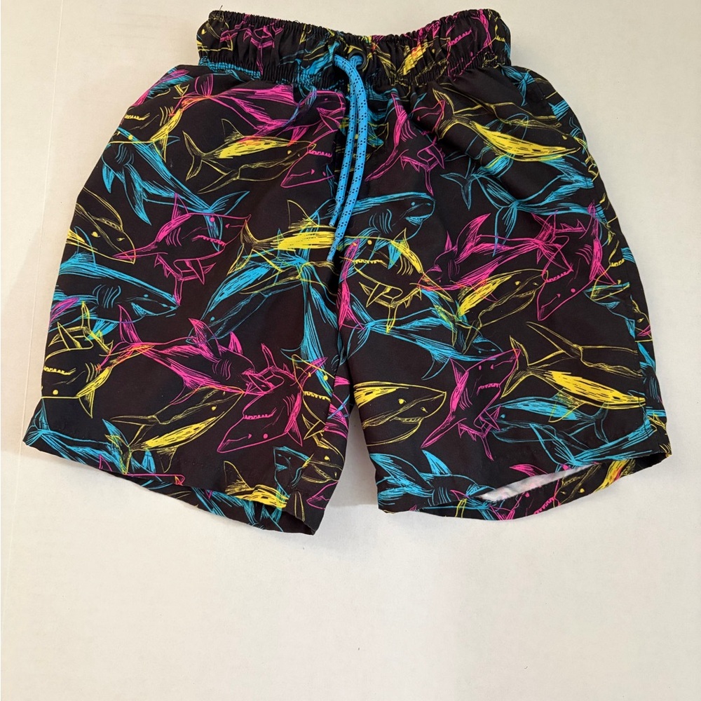 🦈 Wonder Nation Boys Shark Print Athletic Shorts Mesh Lined Swim Trunks